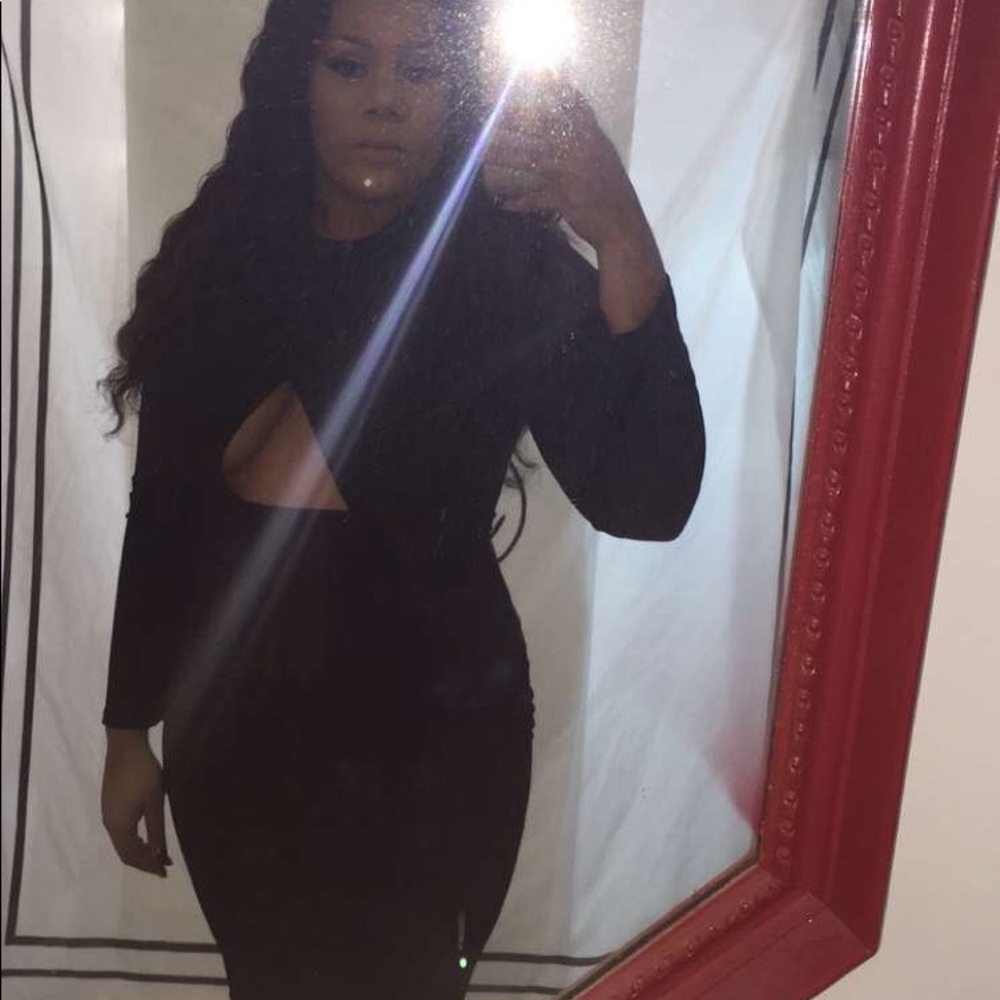 Plus size Black dress with cut out